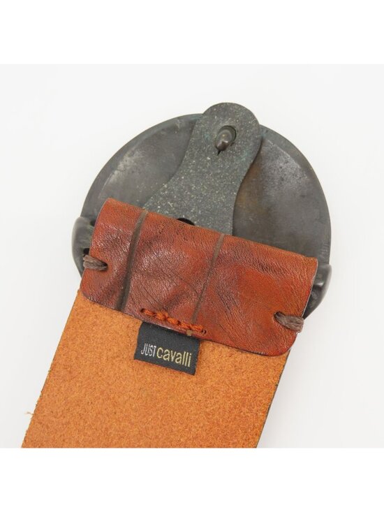 Just Cavalli Women 34 Brown Leather Wide Belt Boho Western Italy Roberto Cavalli main image 11